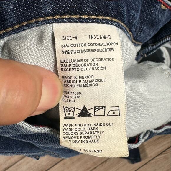 Vtg Tommy Hilfiger Hipster Boot Cut Denim Blue Jeans Women's size 4 R - Picture 10 of 13